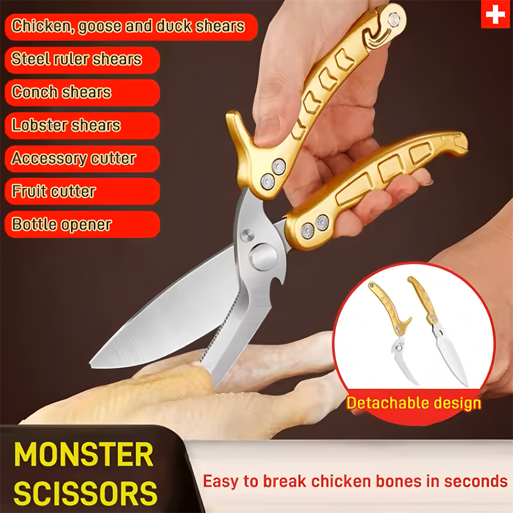 Premium Multi-Functional Kitchen & Chicken Bone Scissors for Cooking