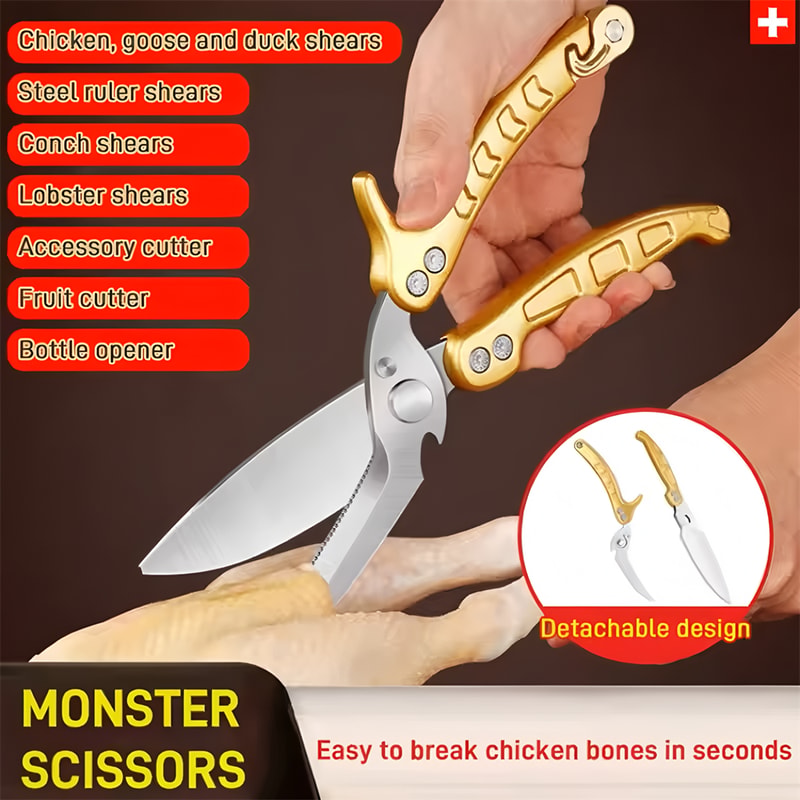Premium Multi-Functional Kitchen & Chicken Bone Scissors for Cooking