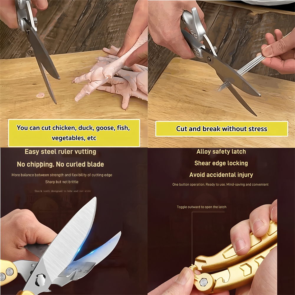 Premium Multi-Functional Kitchen & Chicken Bone Scissors for Cooking