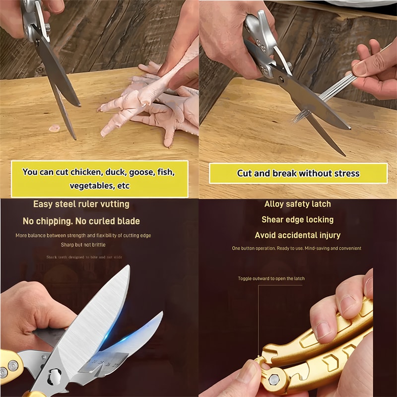 Premium Multi-Functional Kitchen & Chicken Bone Scissors for Cooking