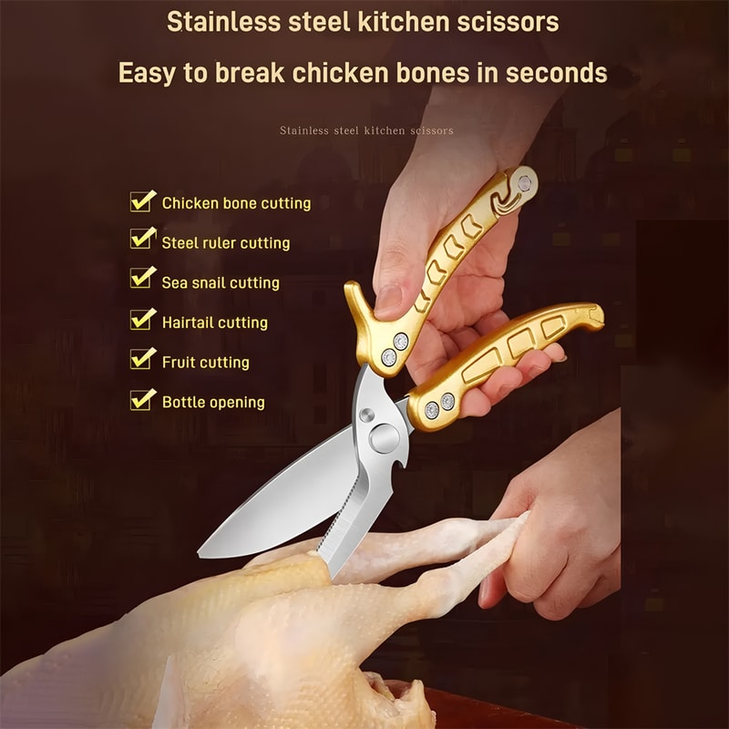 Premium Multi-Functional Kitchen & Chicken Bone Scissors for Cooking