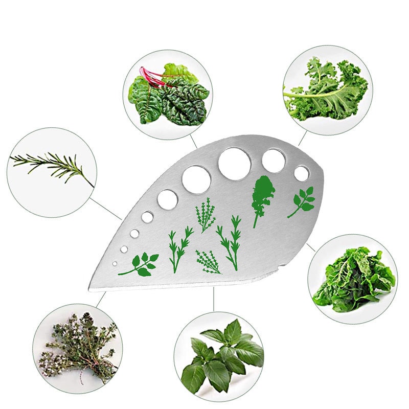 Multifunctional Stainless Steel Herb Stripper & Vegetable Leaf Remover