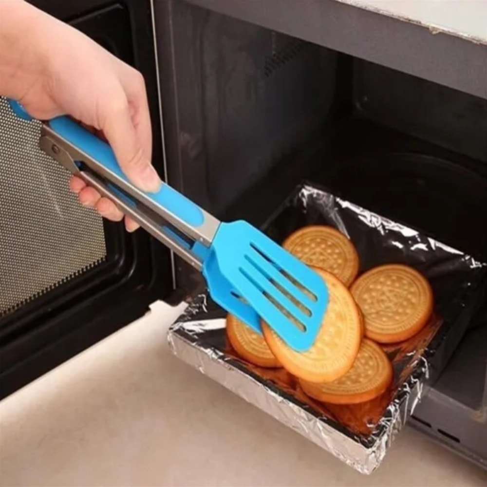 Premium Silicone BBQ Grilling Tongs Heat Resistant, Non Stick Kitchen & Outdoor Cooking Tool