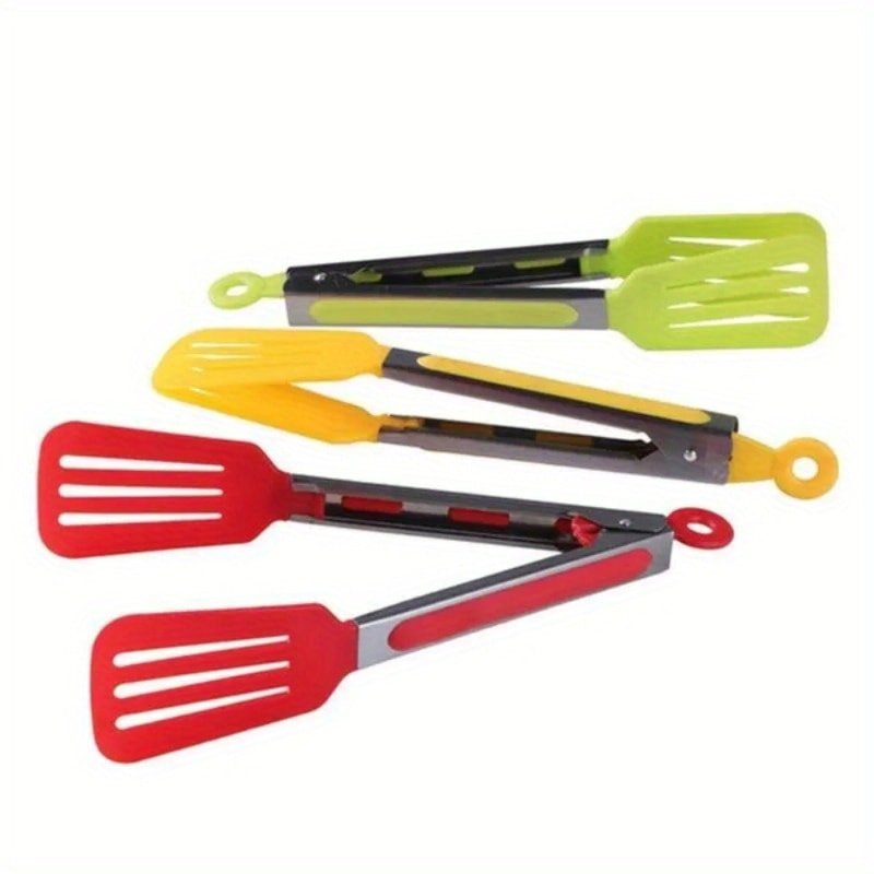Premium Silicone BBQ Grilling Tongs Heat Resistant, Non Stick Kitchen & Outdoor Cooking Tool
