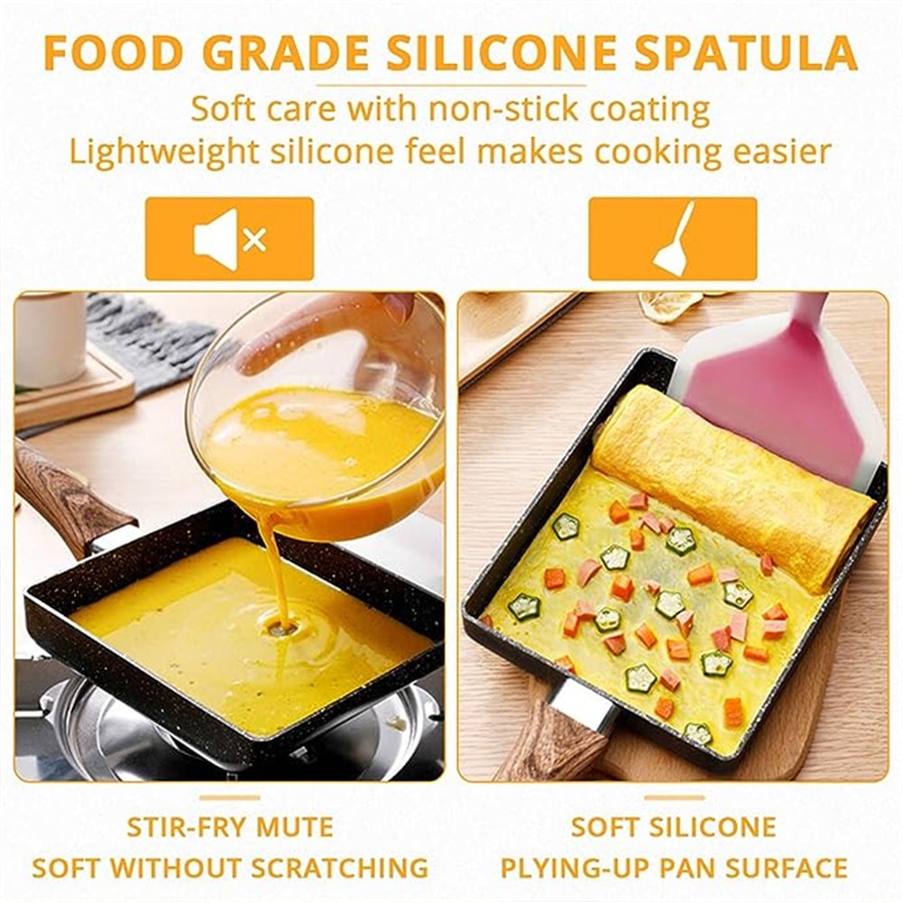 Heat-Resistant Silicone Pancake & Egg Spatula – Non-Stick Frying Tool