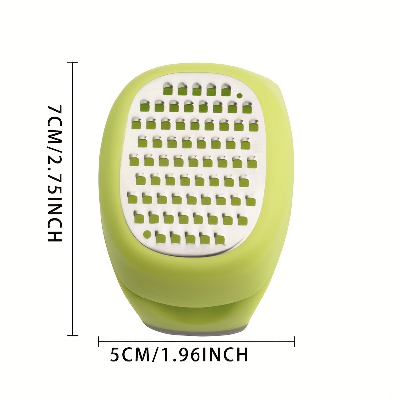 Stainless Steel Manual Grater & Cheese Slicer – Garlic, Ginger & Lemon Zester, Compact Kitchen Tool