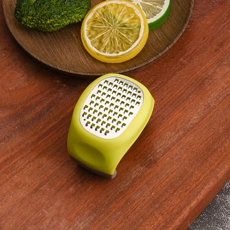 Stainless Steel Manual Grater & Cheese Slicer – Garlic, Ginger & Lemon Zester, Compact Kitchen Tool