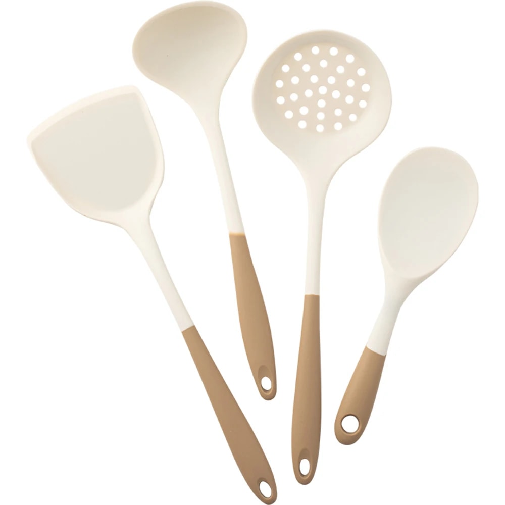 Premium Silicone Kitchen Utensil Set – Non Stick Spatula Ladle & Spoon