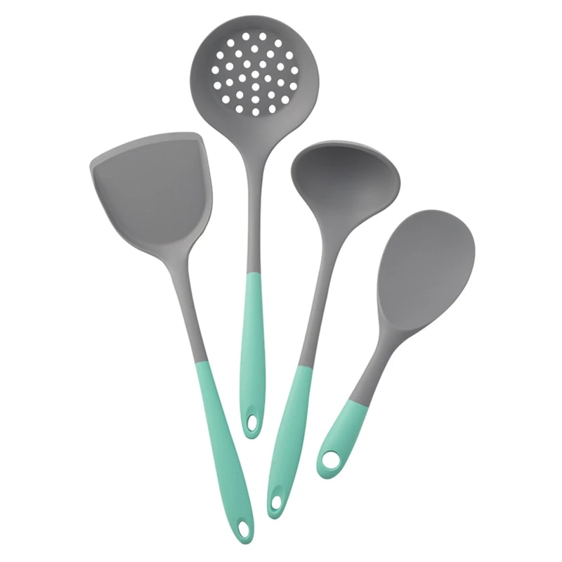 Premium Silicone Kitchen Utensil Set – Non Stick Spatula Ladle & Spoon