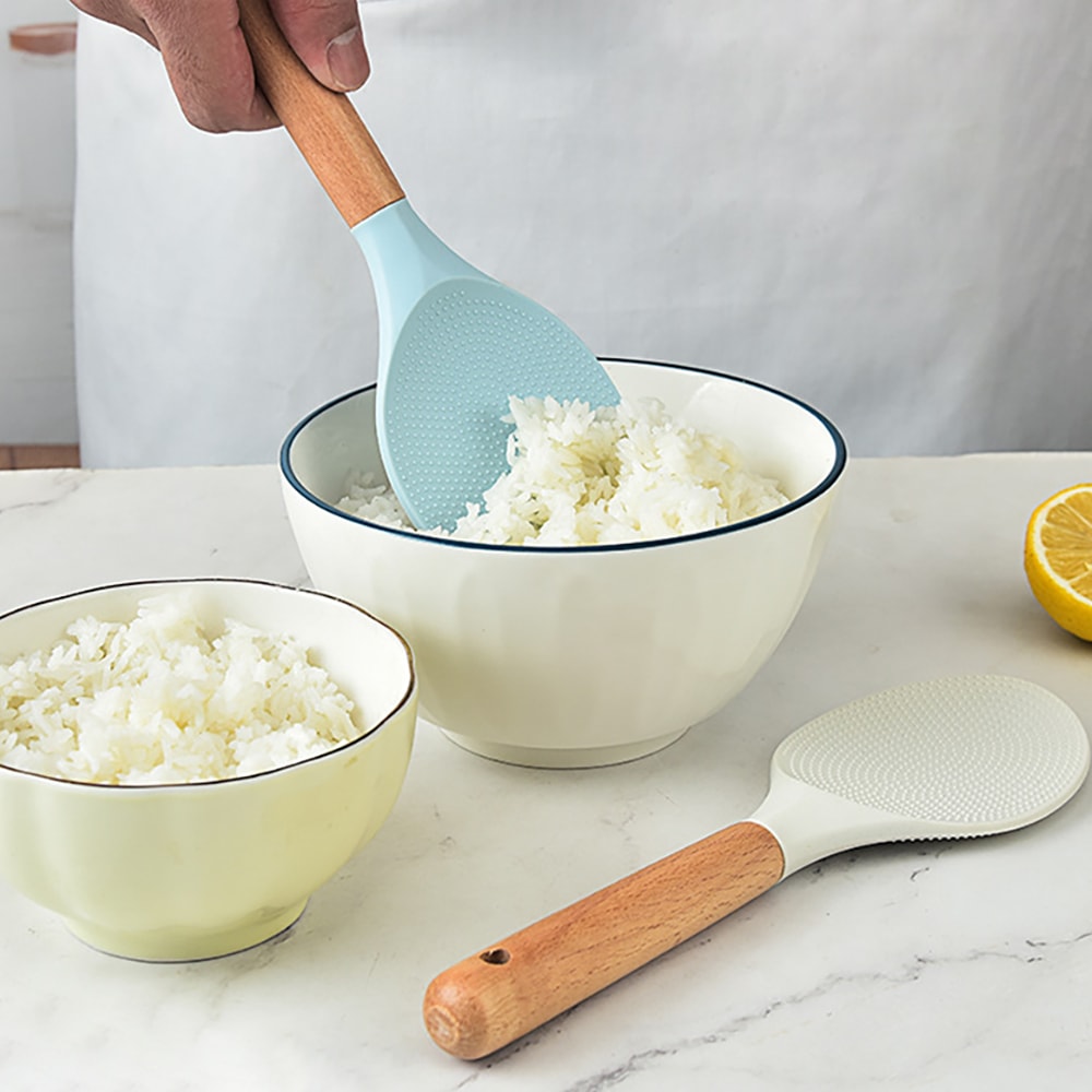 Premium Wooden Handle Silicone Kitchen Utensils Set – Non-Stick Cooking Tools