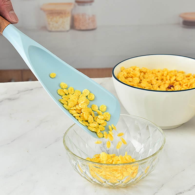 Premium Wooden Handle Silicone Kitchen Utensils Set – Non-Stick Cooking Tools