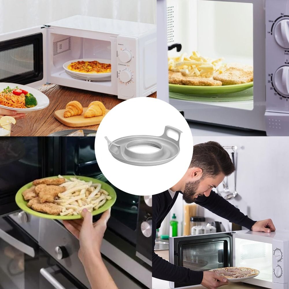 Premium PP Microwave Plate Tray Steam Holder For Bowls Durable Easy Clean Heater Stand 2