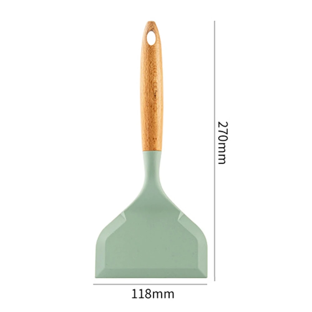 Premium Wide Mouth Heat Resistant Non Stick Silicone Spatula Pancake & Omelette Turner Kitchen Cooking Tool
