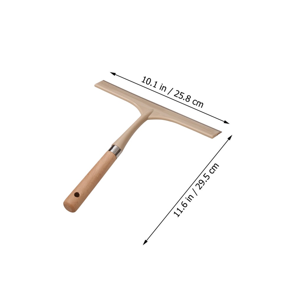 Premium Glass Cleaning Tool with Beech Wood Handle – Window Squeegee for Bathroom, Car & Mirror