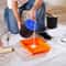 Retractable Paint Can Lid with Foldable Pouring Spout and Airtight Seal