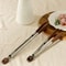 Cirelle Wooden Kitchen Tongs With Walnut Tips NonScratch HeatResistant Stainless Steel Salad Tongs 2