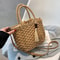 Bohemian Straw Rattan Crossbody Bag For Summer Beach Travel 0