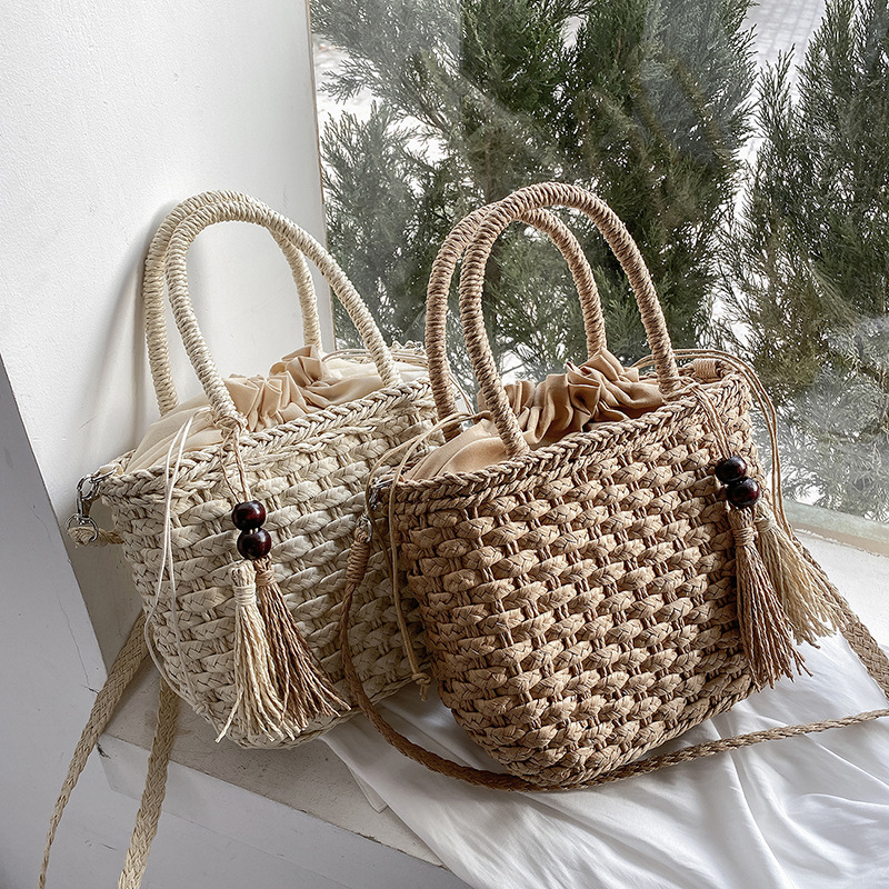 Bohemian Straw Rattan Crossbody Bag For Summer Beach Travel 2