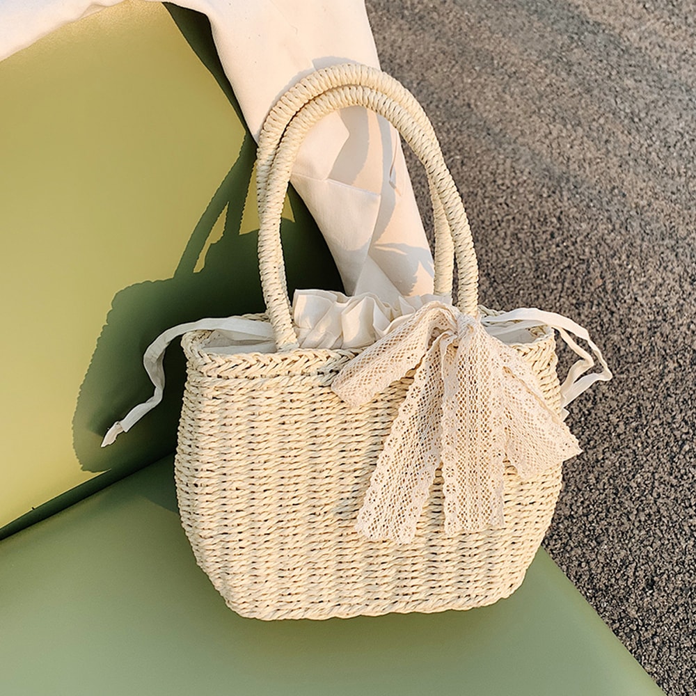 Bohemian Straw Rattan Crossbody Bag For Summer Beach Travel 5