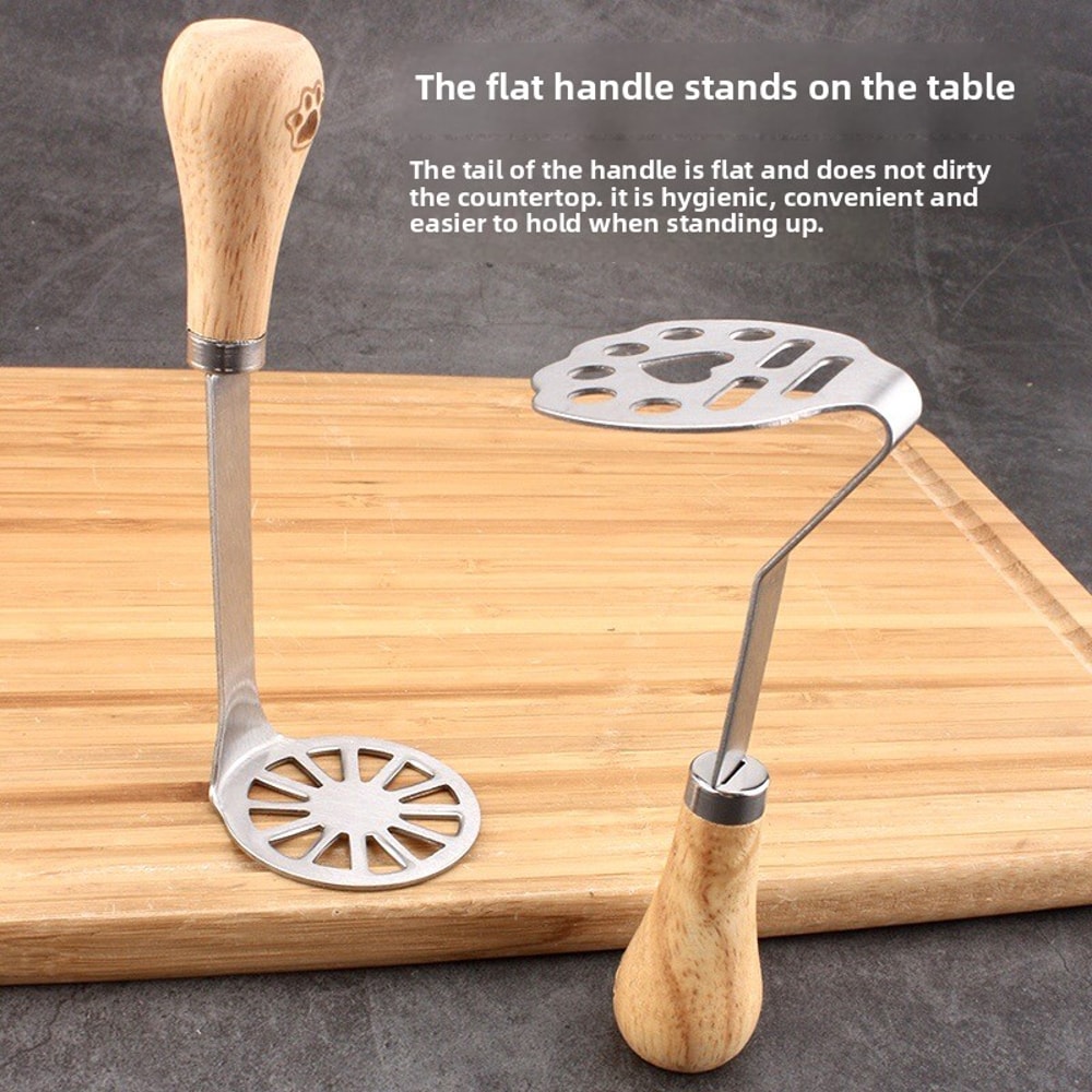 Little Bear Stainless Steel Potato Masher & Puree Press Tool for Smooth Meals