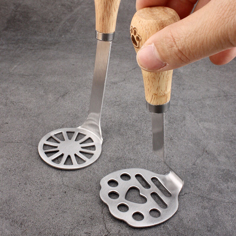 Little Bear Stainless Steel Potato Masher & Puree Press Tool for Smooth Meals