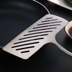 premium stainless steel fish spatula – wide slotted turner for steak & pancakes