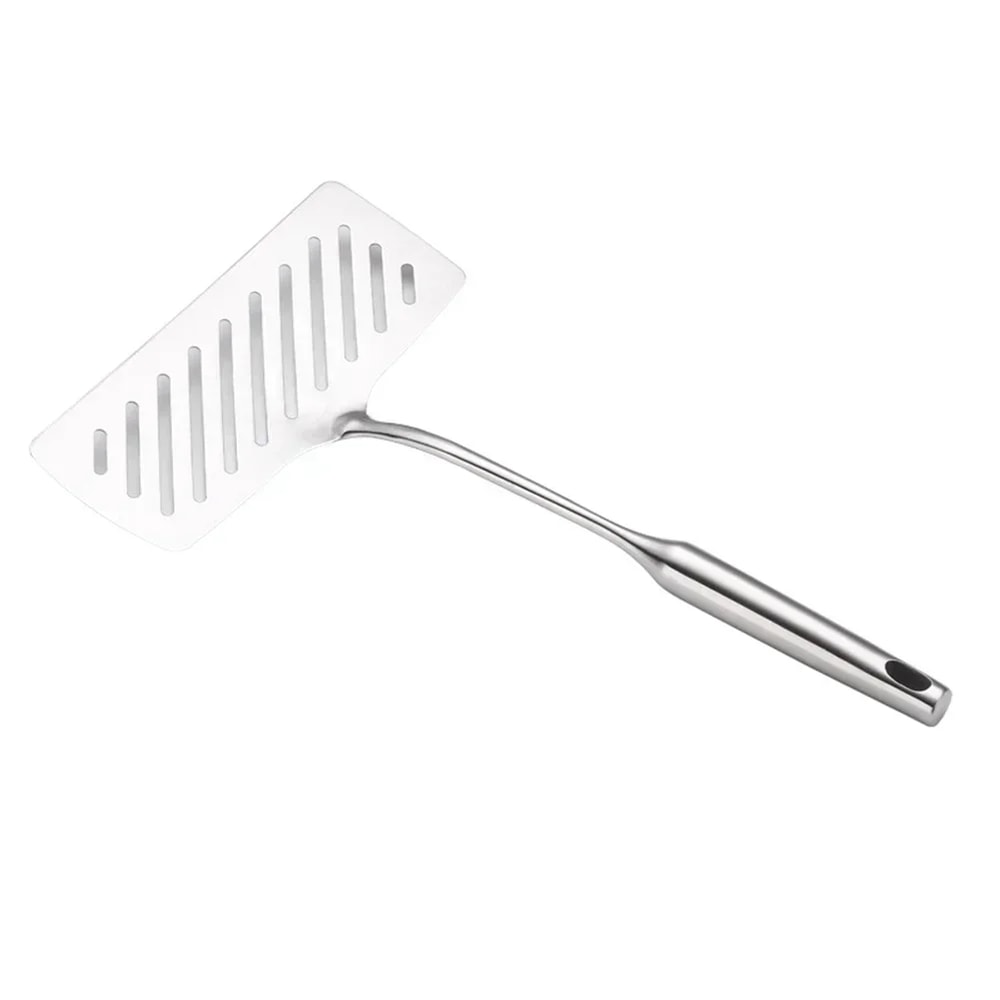 Premium Stainless Steel Fish Spatula – Wide Slotted Turner for Steak & Pancakes