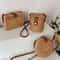 Handmade Rattan Crossbody Bag for Women Adjustable, Large Capacity, Durable