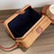 Handmade Rattan Crossbody Bag for Women Adjustable, Large Capacity, Durable