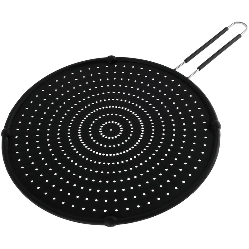 Foldable Silicone Splatter Screen HeatResistant Frying Pan Lid Oil Splash Guard 0