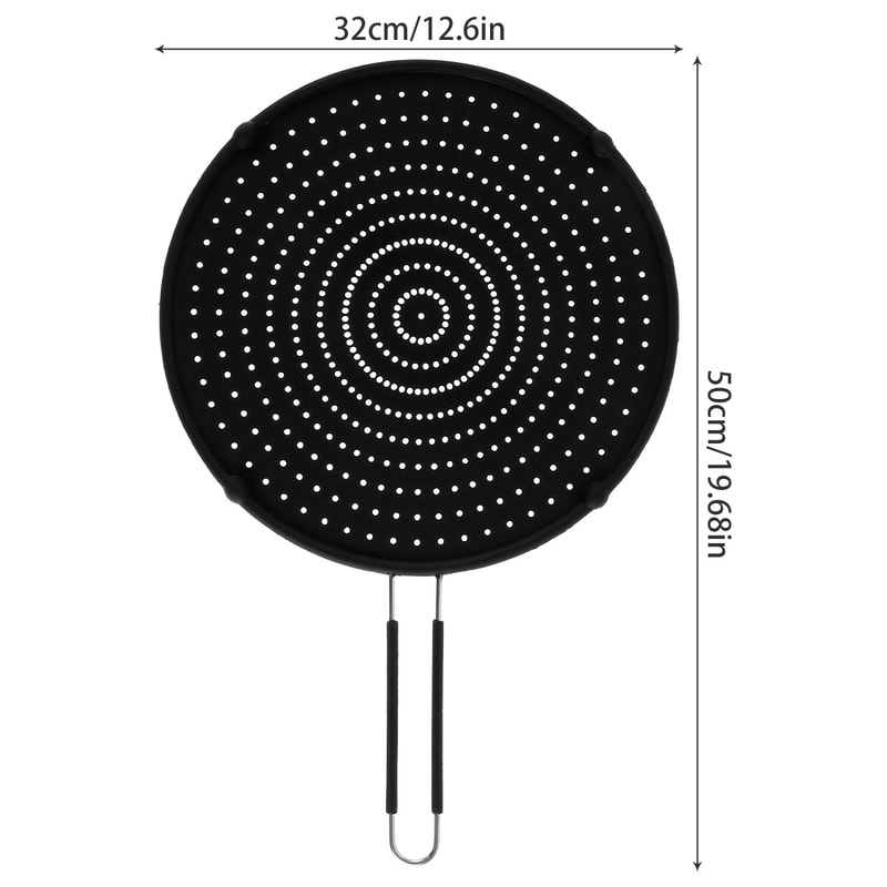 Foldable Silicone Splatter Screen HeatResistant Frying Pan Lid Oil Splash Guard 5