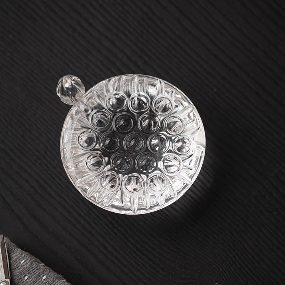 Transparent Glass Lotus Cover Holder For Tea Ceremony HeatResistant Teapot Accessory 1