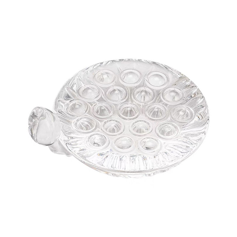 Transparent Glass Lotus Cover Holder For Tea Ceremony HeatResistant Teapot Accessory 5