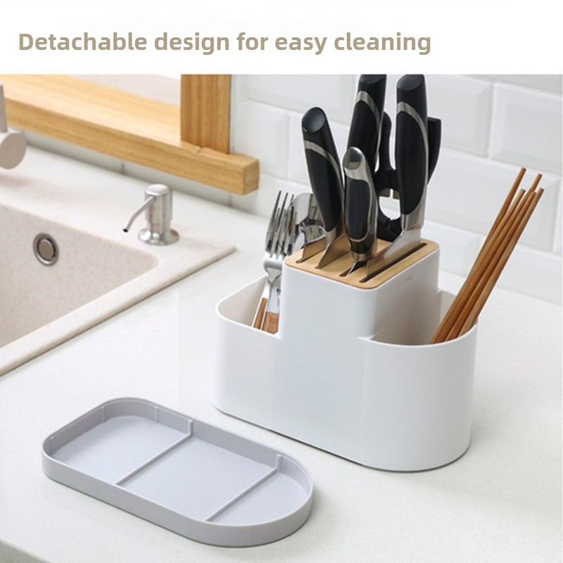 Multifunction Kitchen Utensil Organizer Cutlery Drainer 2