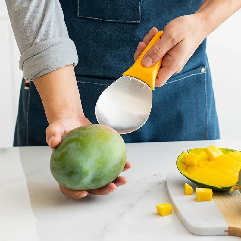 ProCut Mango Slicer Cutter With Scoop Stainless Steel Fruit Dicer Tool 1