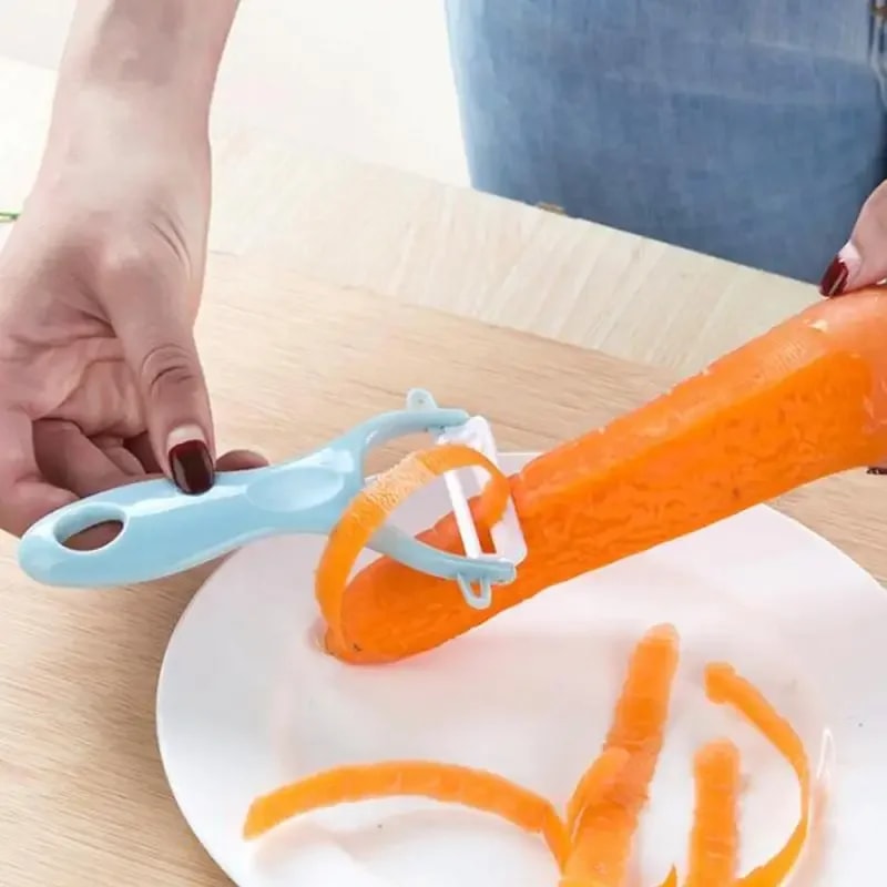 Premium Ceramic Peeler & Fruit Knife Sharp Vegetable Peeler for Easy Kitchen Prep