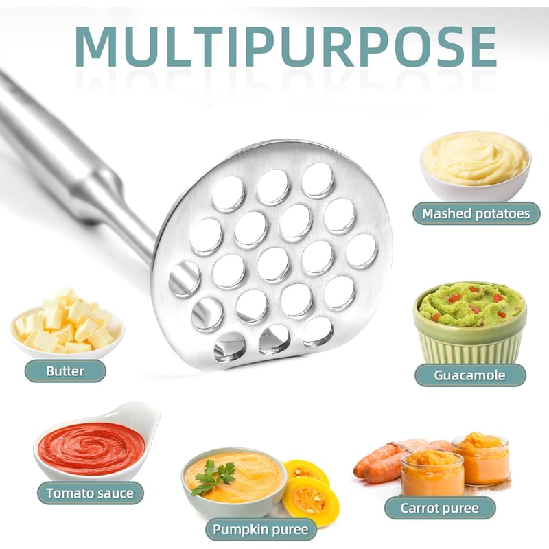 Mini Avocado Potato Masher Stainless Steel Kitchen Tool For Vegetables Beans 3