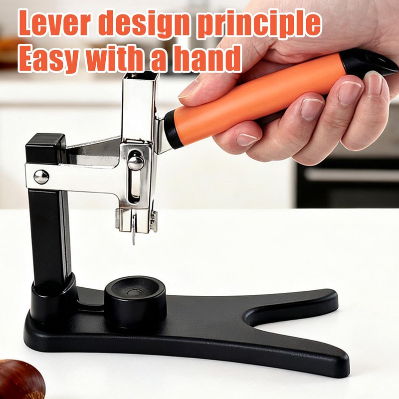 Stainless Steel Chestnut Cutter Tool With Non Slip Handle Easy Nut Cracker Peeler 2