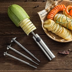 stainless steel vegetable spiralizer corer drill for creative kitchen prep