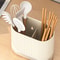 Wall Mount Chopsticks Holder Kitchen Organizer With Drain Tray No Drill Utensil Storage Rack 2