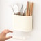 Wall Mount Chopsticks Holder Kitchen Organizer With Drain Tray No Drill Utensil Storage Rack 3