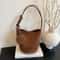 LunaSoft Suede Shoulder Bag Large Capacity Bucket Tote Purse For Women 5