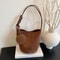 LunaSoft Suede Shoulder Bag Large Capacity Bucket Tote Purse For Women 5