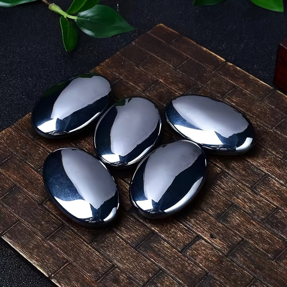 Terahertz Worry Stone Palm Massage Rock for Stress Relief and Mindful Relaxation