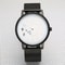 NovaEdge Minimalist Watch with Stainless Steel Band and Futuristic Pointerless Design