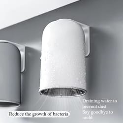 magnetic stainless steel toothbrush cup holder set for modern bathroom organization