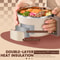 Portable Microwave Ramen Bowl With Stainless Steel Insert And Lid For Easy Noodle Meals 2