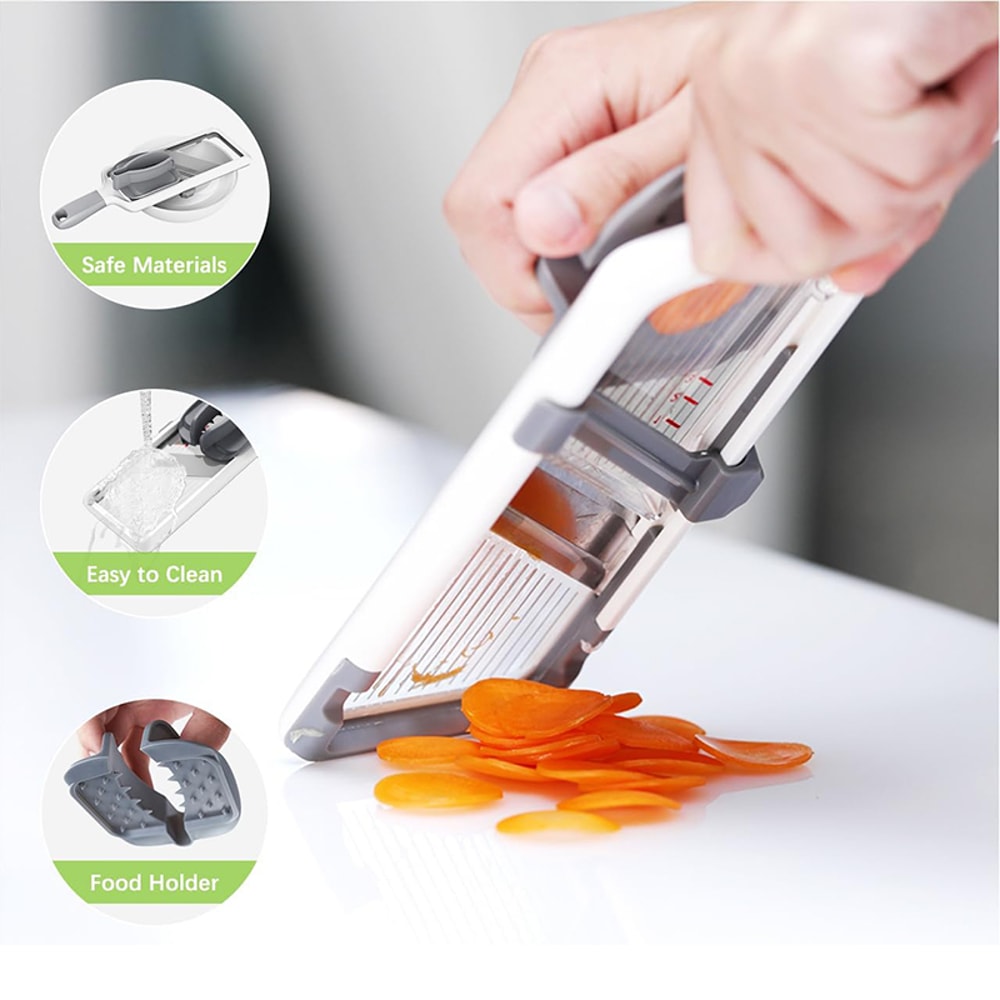 PrecisionSlice Mandoline Slicer Adjustable Vegetable Cutter and Cheese Grater