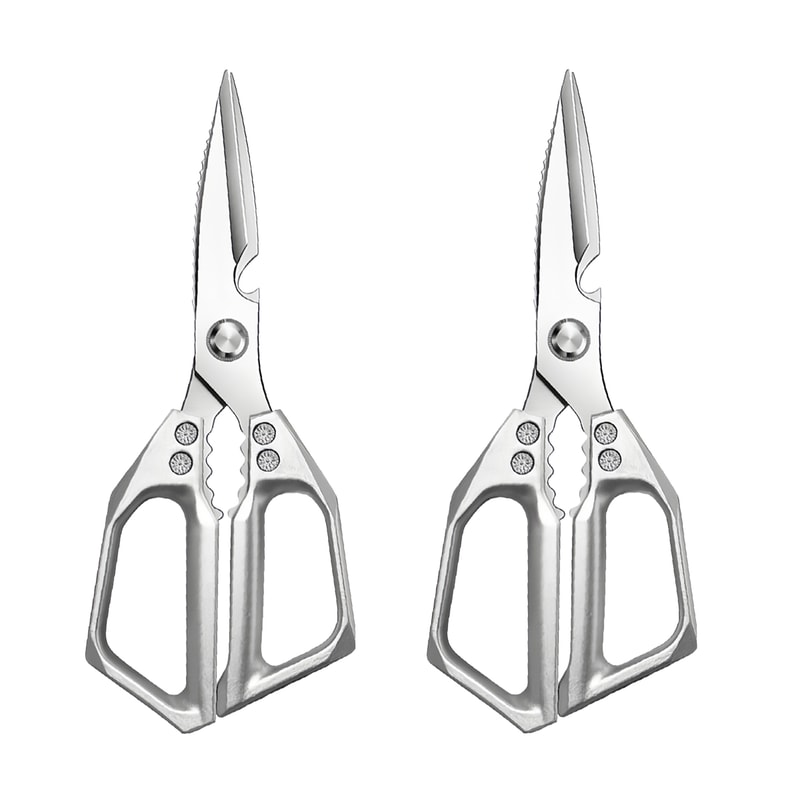 MultiGrip Stainless Steel Kitchen Shears For Meat Fish Vegetable Prep 5