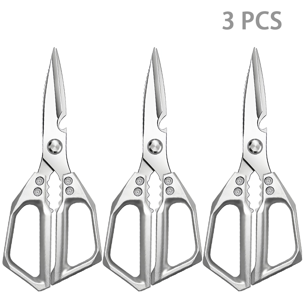 MultiGrip Stainless Steel Kitchen Shears For Meat Fish Vegetable Prep 8